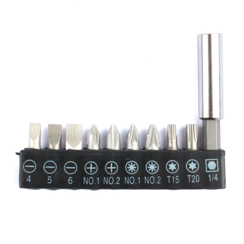 10PC screwdriver set, electric, pneumatic, flat-head, cross-head, plum blossom, cross-head screwdriver, CRV material Item Picture