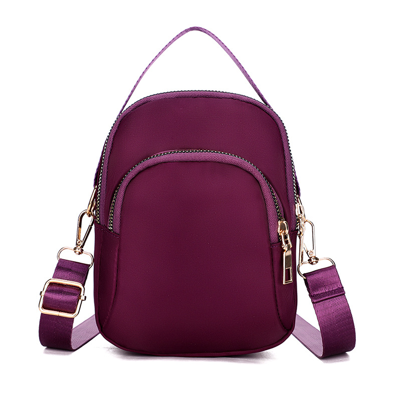 2022 new style nylon crossbody small bag, casual large-capacity hand-held shell bag, single-shoulder phone bag, versatile women's bag undefined