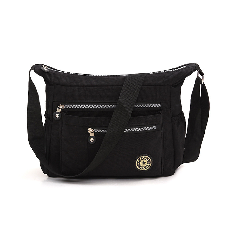 New cross-border large-capacity versatile nylon washable fabric single-shoulder crossbody bag for middle-aged and elderly mothers, canvas women's bag undefined