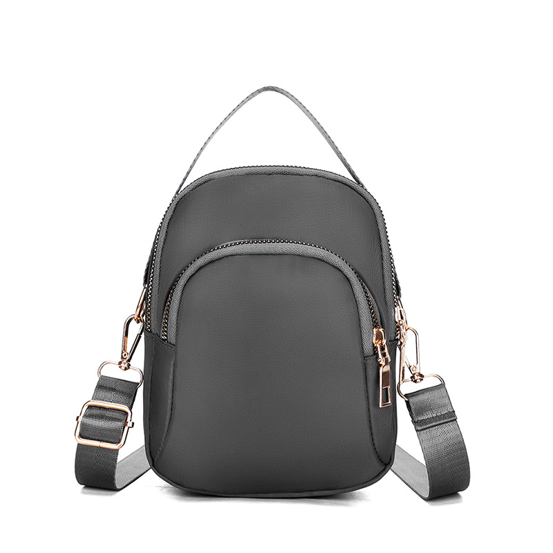 2022 new style nylon crossbody small bag, casual large-capacity hand-held shell bag, single-shoulder phone bag, versatile women's bag undefined