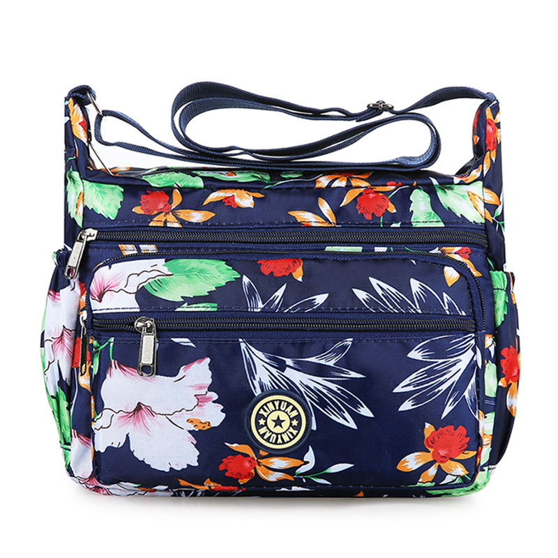 New Oxford fabric women's bag, floral fabric bag, large-capacity single-shoulder crossbody large bag for middle-aged and elderly people, street stall bag, canvas mom bag undefined
