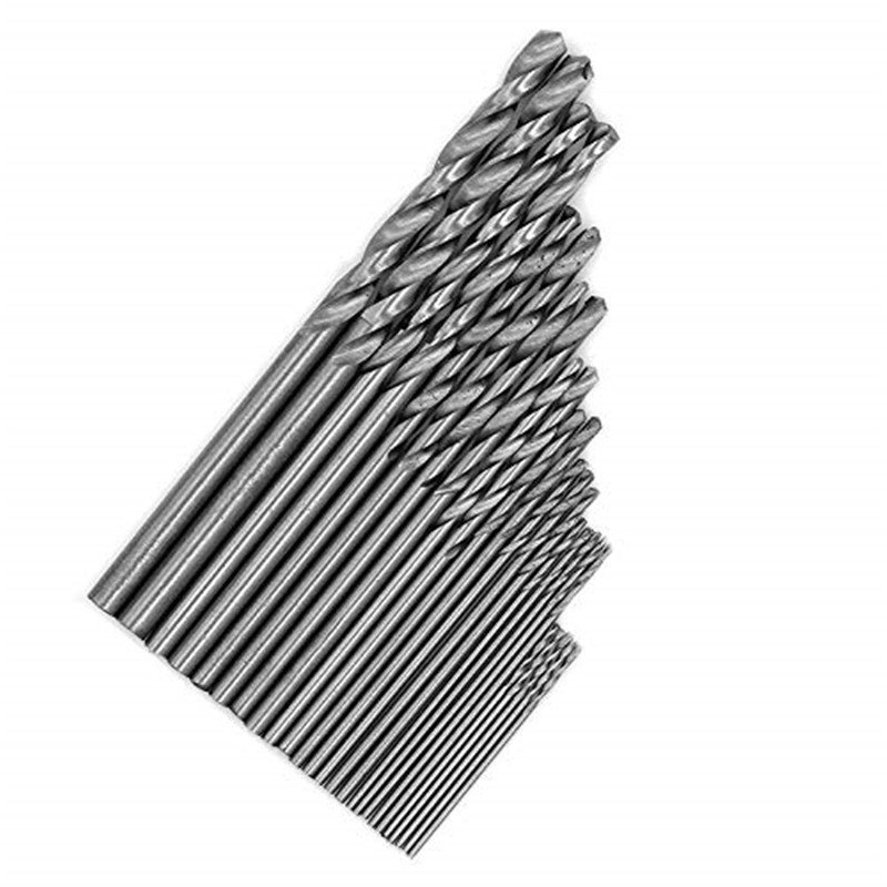 25pcs per set of micro high-speed steel twist drill bit sets, high-speed steel woodworking micro drill sets ranging from 0.5mm to 3mm Item Picture