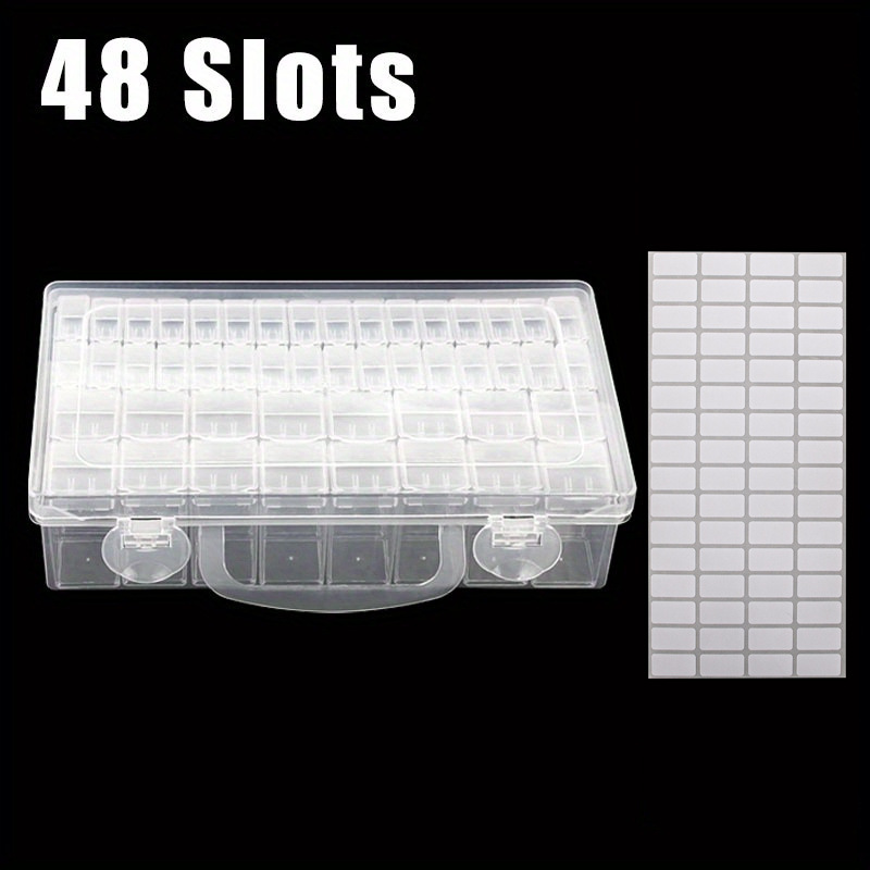 64-compartment special tool dust-proof storage box, rice bead storage box, handcrafted diamond painting tool accessories, plastic box undefined