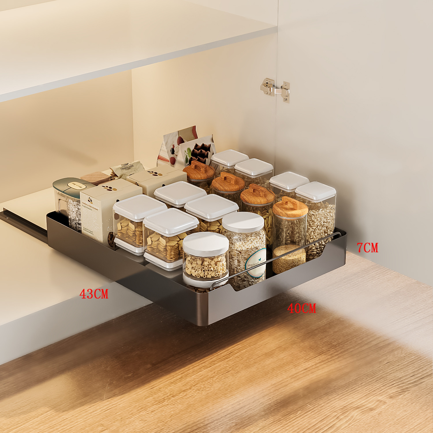 Non-drilling kitchen pull-out storage rack, sink, pull-out basket, cabinet, sliding rail, drawer, storage box, seasoning rack undefined