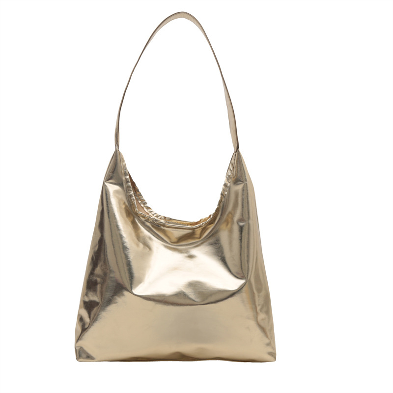 Shiny two-piece underarm women's bag 2024 Autumn new style, fashionable and simple, large-capacity and stylish single-shoulder tote bag undefined