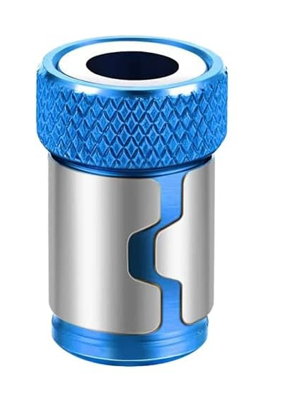 Universal 1/4 batch head magnetic ring, nozzle, magnetic ring, color metal screwdriver head, positioning and magnetizing device, magnetic ring steel sleeve undefined