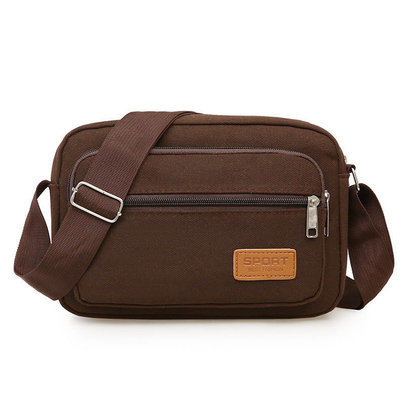 New canvas men's bag, single-shoulder crossbody bag, men's casual bag, large-capacity commuting backpack manufacturer wholesale undefined