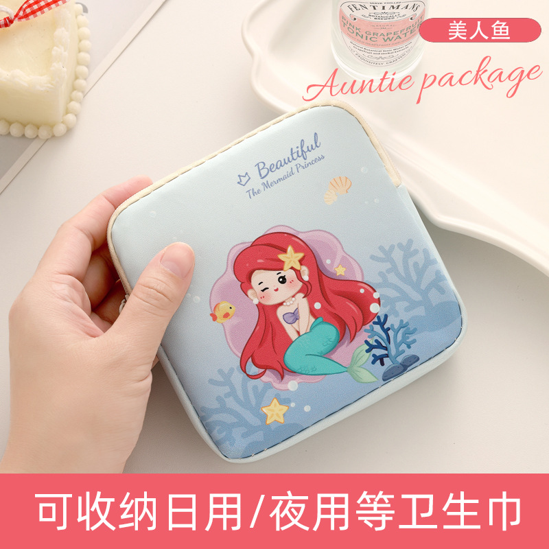 Van Gogh oil painting portable coin purse, headphones, data cable, storage small bag, lipstick bag, large capacity portable menstrual care bag for women undefined