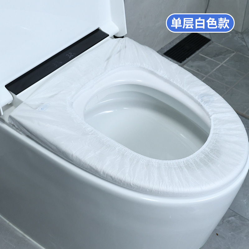 Disposable toilet seat cover with full coverage and adhesive waterproof travel hotel maternity toilet seat cover undefined