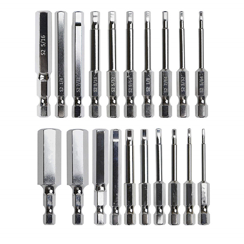 1/4 inch hexagon socket, hexagon screwdriver, 3/32, 3/16, 5/16, 7/32, 7/64, 9/64, 1/8 full image