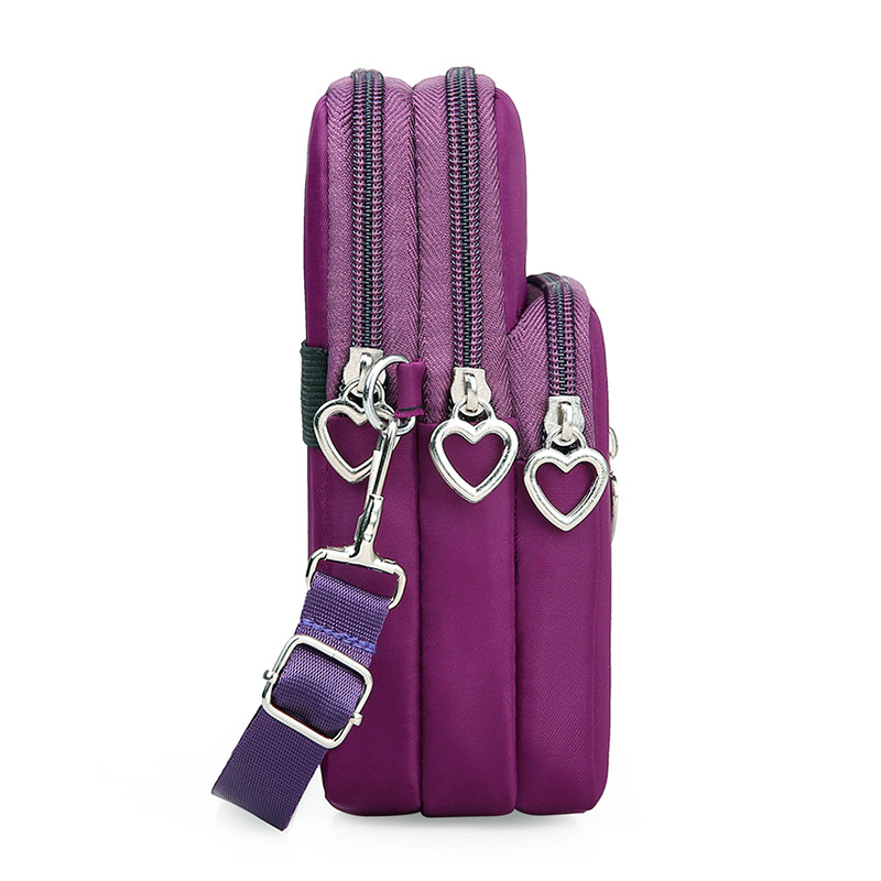 Oxford Cloth mobile phone bag, mini square bag for women, fashionable and versatile, single-shoulder crossbody bag, coin purse, direct supply from the manufacturer details Picture