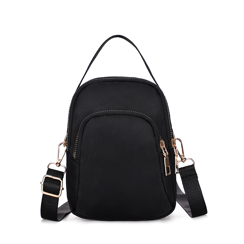 2022 new style nylon crossbody small bag, casual large-capacity hand-held shell bag, single-shoulder phone bag, versatile women's bag undefined