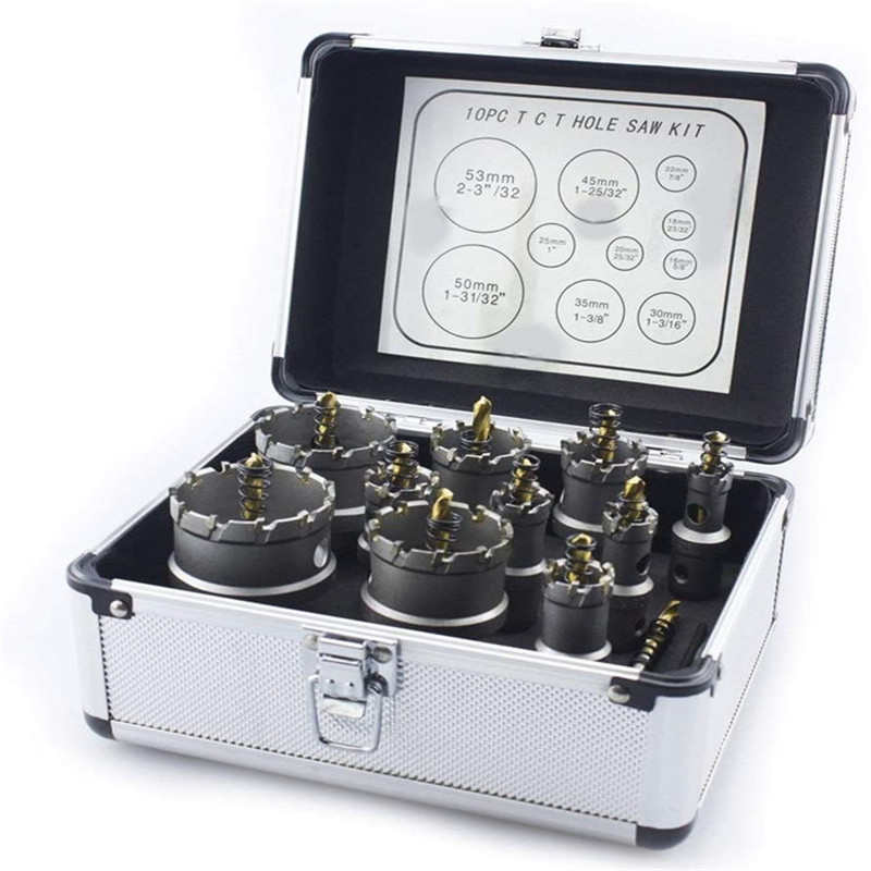 Hard alloy hole opener, stainless steel drill bit, metal steel plate, thick iron plate reaming, titanium-coated drill bit, aluminum box set Application Scenario