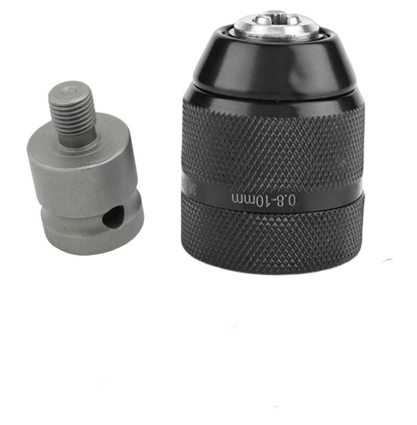 All-metal hand drill 10mm hand-tightening self-locking chuck impact electric hammer wrench conversion round hexagonal handle undefined
