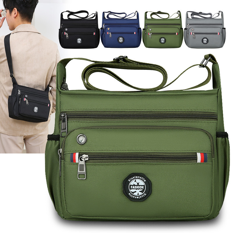 Men's single-shoulder bag, men's crossbody bag, Oxford cloth small backpack, small crossbody bag, business wallet, business crossbody bag full image