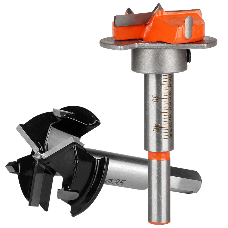 Professional hinge hole opener with limit for cabinet doors, special woodworking board for cabinet doors, aircraft hinge positioning drill bit 35mm Item Picture