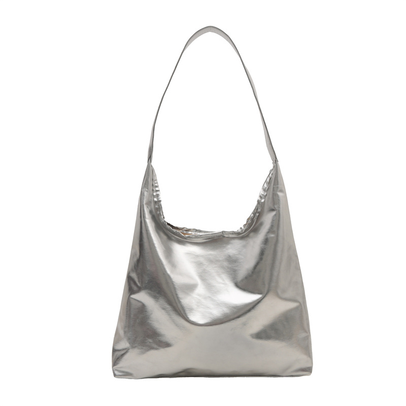 Shiny two-piece underarm women's bag 2024 Autumn new style, fashionable and simple, large-capacity and stylish single-shoulder tote bag undefined