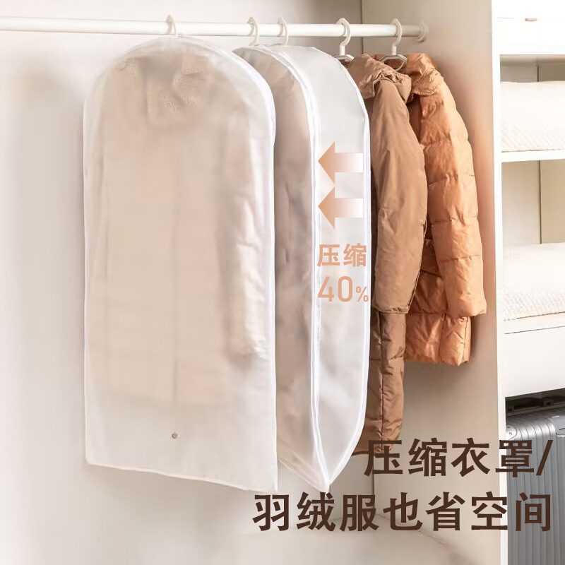 换季羽绒服压缩防尘罩衣柜衣服防尘袋挂式家用透明衣物挂衣罩袋子 undefined