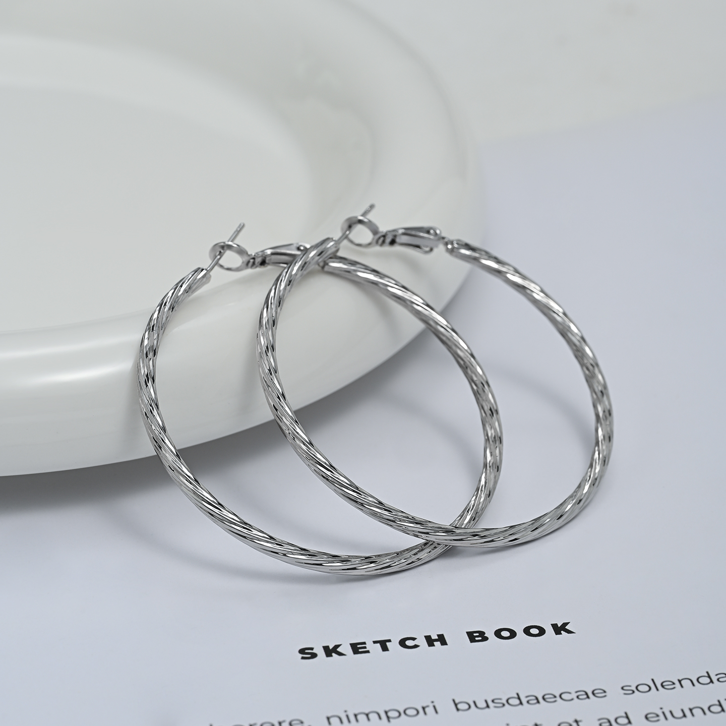 饰品/耳饰/耳环/复古民族风彩宝耳饰/银耳环产品图