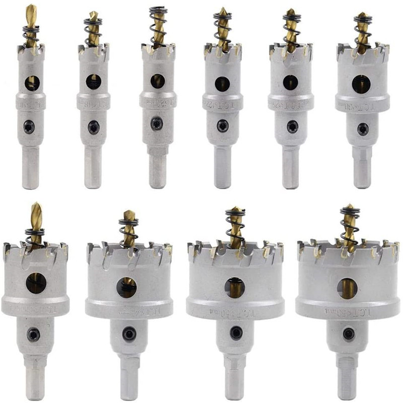 Hard alloy hole opener, stainless steel drill bit, metal steel plate, thick iron plate reaming, titanium-coated drill bit, aluminum box set Item Picture