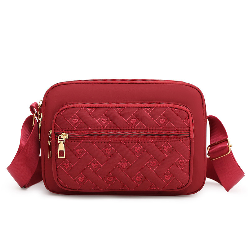 New cross-border women's bag, simple single-shoulder crossbody bag, convenient nylon fabric bag, wholesale from foreign trade women's bag manufacturer undefined