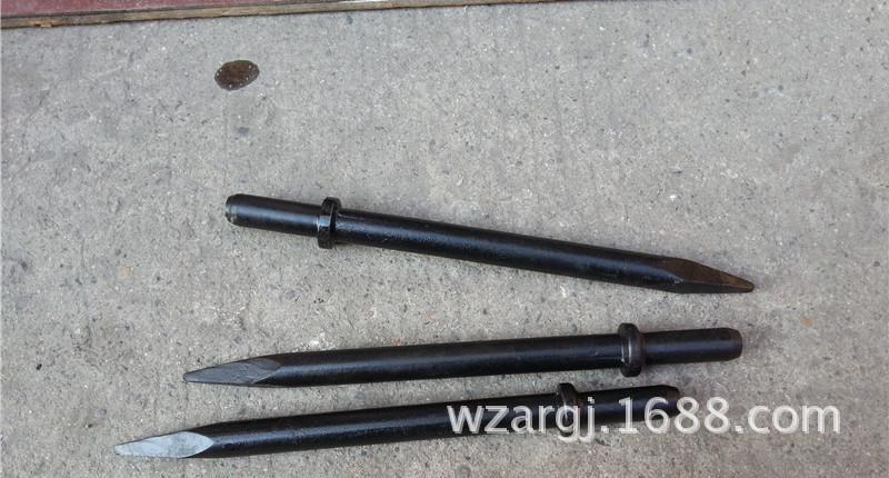 Pneumatic chisel, pneumatic pick head, round body, pointed chisel, 25*350MM, cement chisel, G10 pneumatic pick, steel chisel Specification image