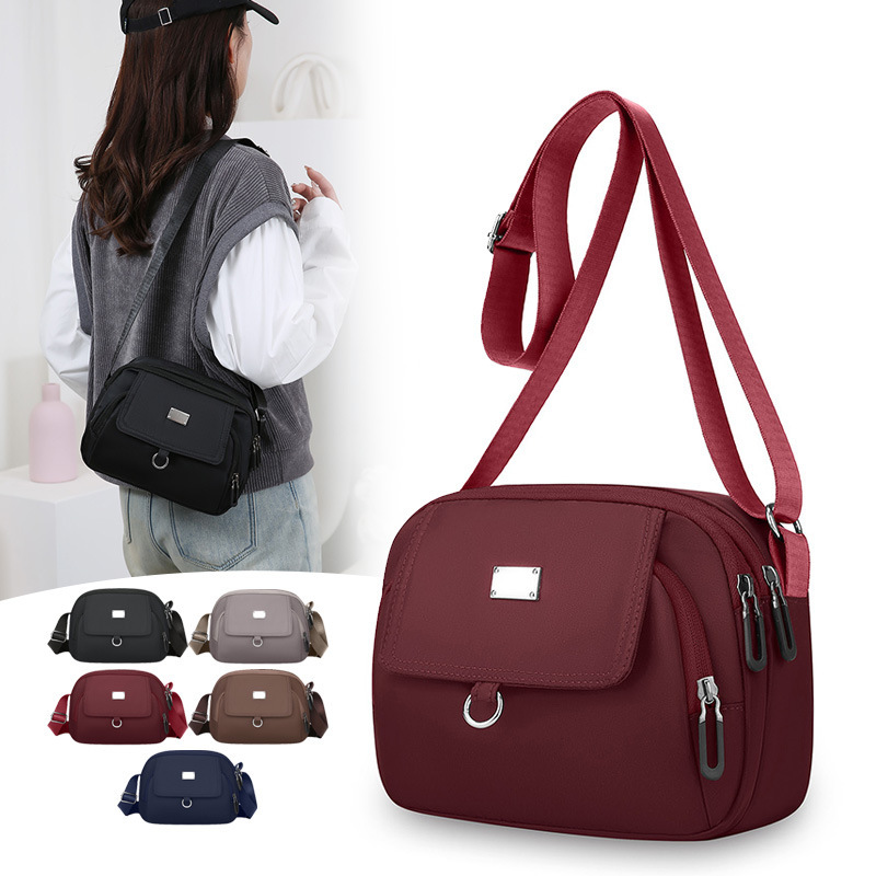 2025 New style bags: Middle-aged and elderly mothers' bags, Oxford cloth canvas bags, large-capacity single-shoulder bags, crossbody bags, women's bags Specification image