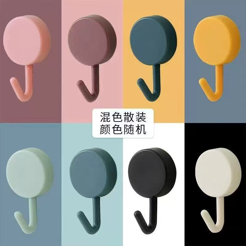 Sticky hook, no need for drilling, strong acrylic self-adhesive, kitchen door, bathroom wall, transparent and seamless, large hook undefined