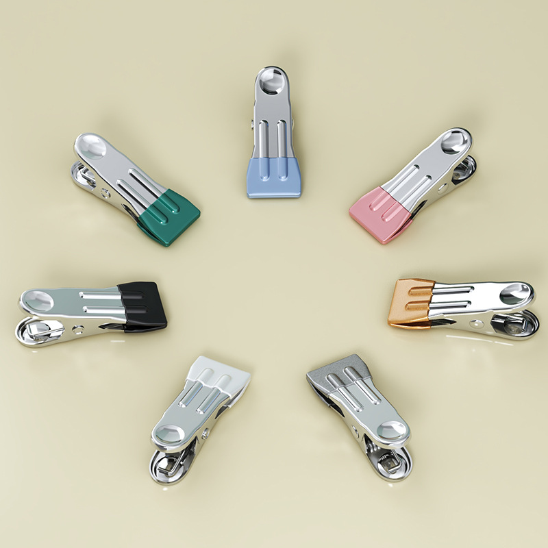 Traceless drying clips, stainless steel windproof clothes drying clips, household single hanger clothes drying clips Specification image