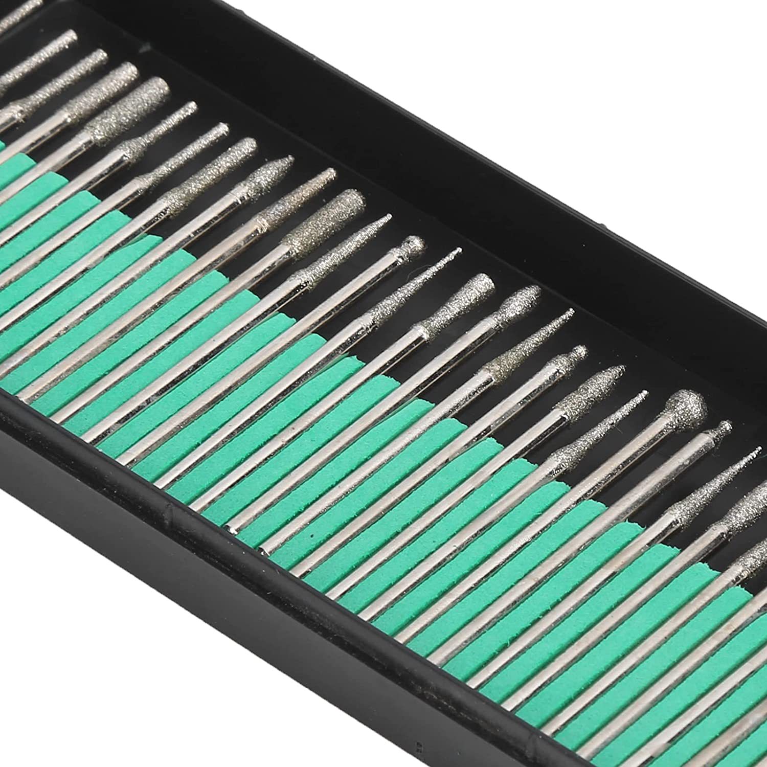 Diamond grinding head, alloy grinding head, polishing grinding needle, engraving head, 3MM diamond grinding rod set, grinding needle 30 Specification image