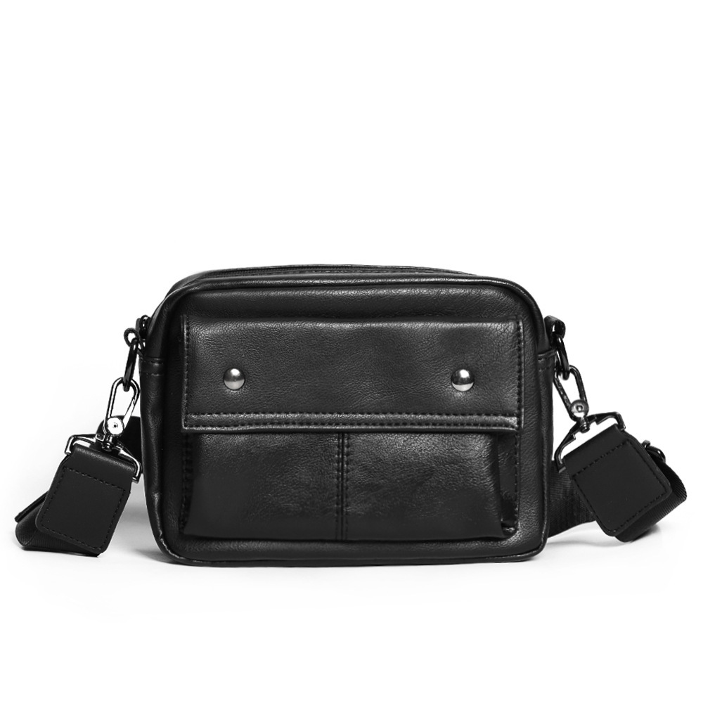 2024 New men's single-shoulder bag, a trendy leather sporty casual crossbody bag, a batch of Korean-style small crossbody bags for young people Item Picture