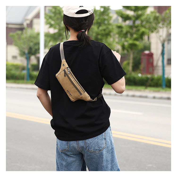 Wholesale sports waist bags, single-shoulder crossbody bags, street vending business wallet bags, large-capacity construction site work mobile phone bags Application Scenario