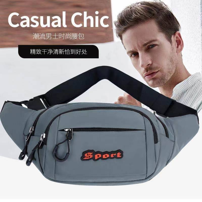 New multi-functional sports waist and chest bag, large-capacity men's and women's cashier and money collection business bag, waterproof outdoor mobile phone case full image
