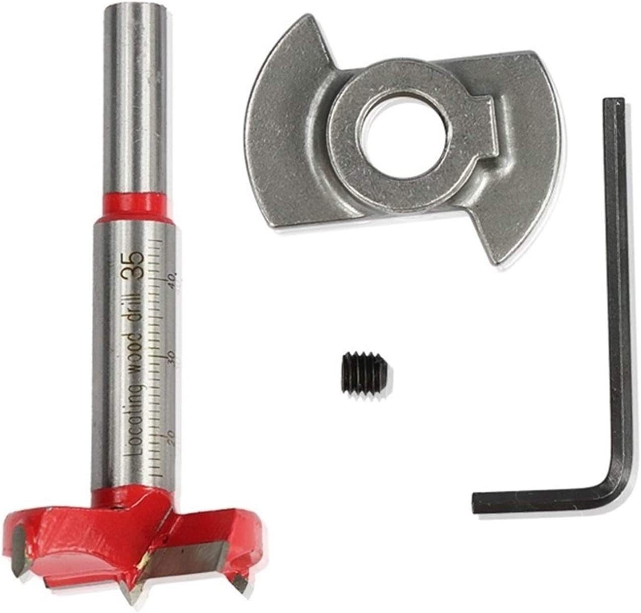 Positioning woodworking hole opener set 5PC hard alloy flat wing drill limit adjustable hinge reaming drill bit Application Scenario