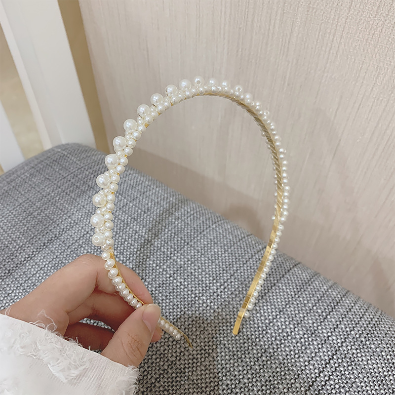 韩国东大门珍珠细发箍女气质名媛简约发捆压发碎发超仙发卡头饰品详情图10