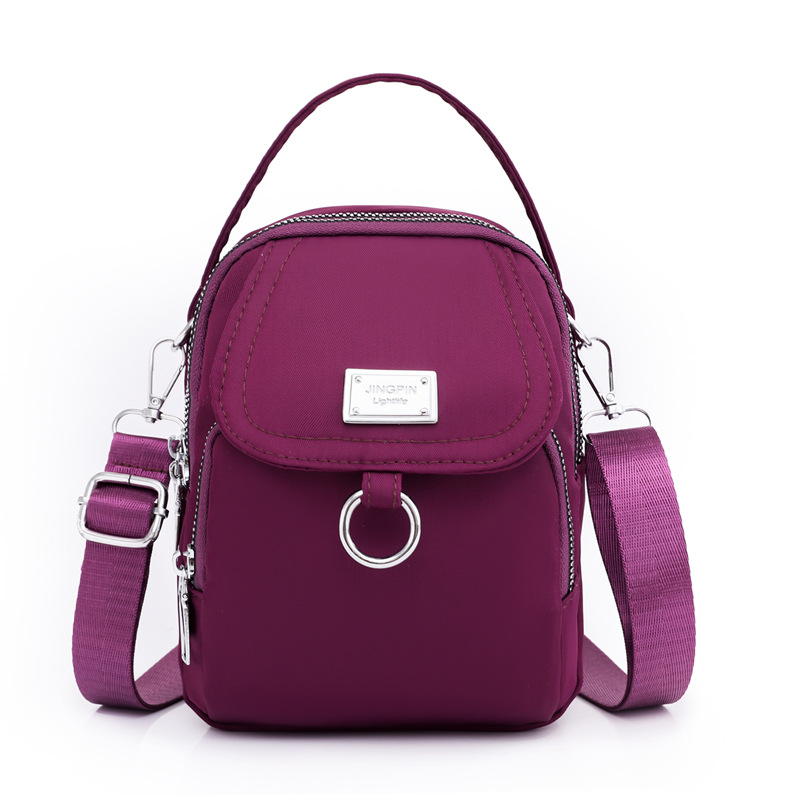 New casual and trendy candy-colored single-shoulder crossbody bag, Korean-style simple handbag, nylon versatile mobile phone small bag for women undefined