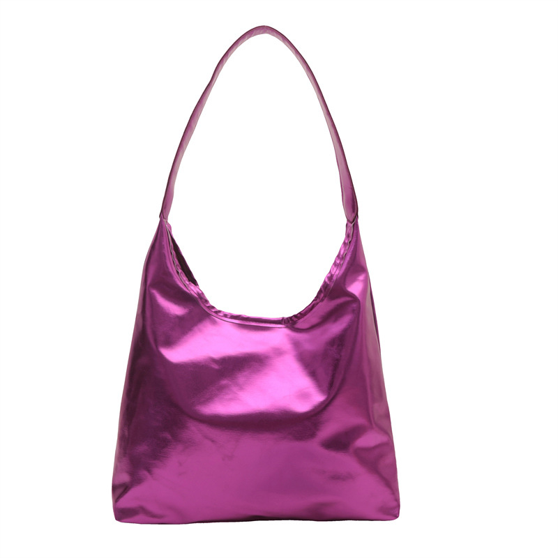Shiny two-piece underarm women's bag 2024 Autumn new style, fashionable and simple, large-capacity and stylish single-shoulder tote bag undefined