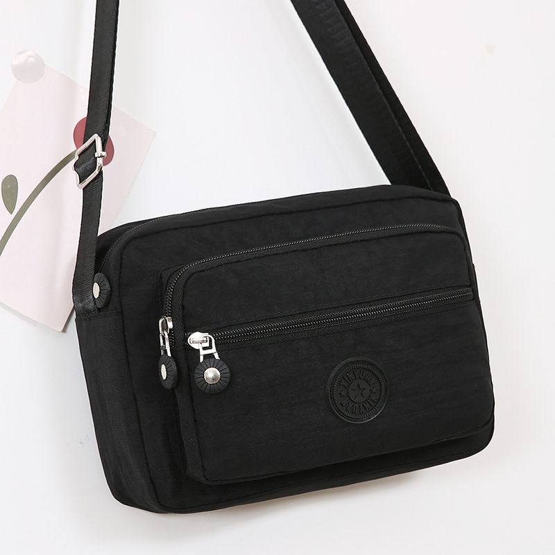 New washed nylon fabric women's bag, single-shoulder crossbody bag, middle-aged and elderly mother's bag, simple and versatile, cross-border export bag undefined
