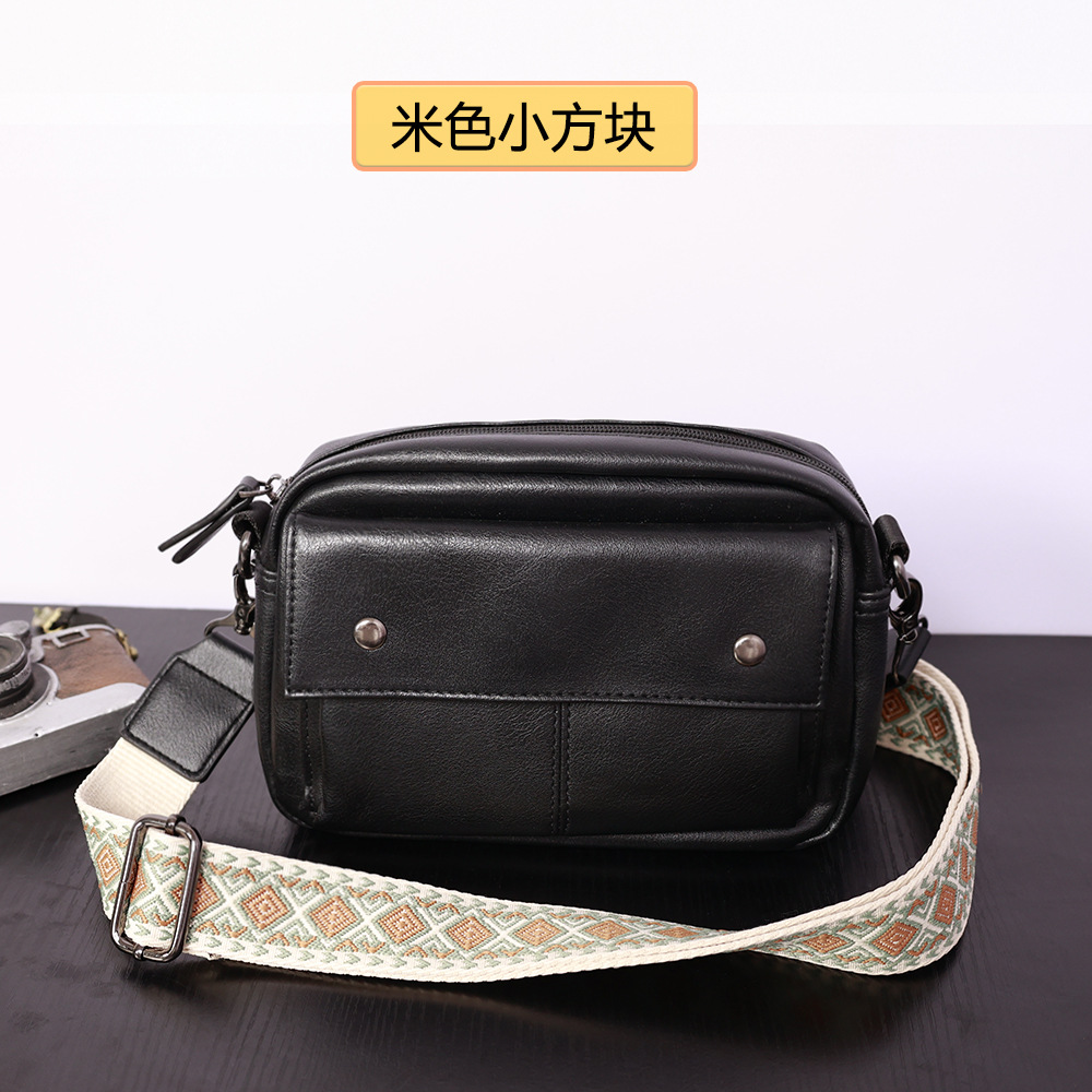 2024 New men's single-shoulder bag, a trendy leather sporty casual crossbody bag, a batch of Korean-style small crossbody bags for young people undefined