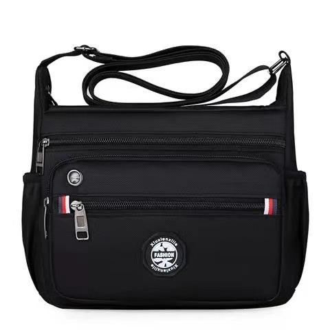 Cross-border men's single-shoulder bag, simple and casual crossbody bag, large-capacity multi-layer backpack, Oxford cloth business commuting men's bag undefined