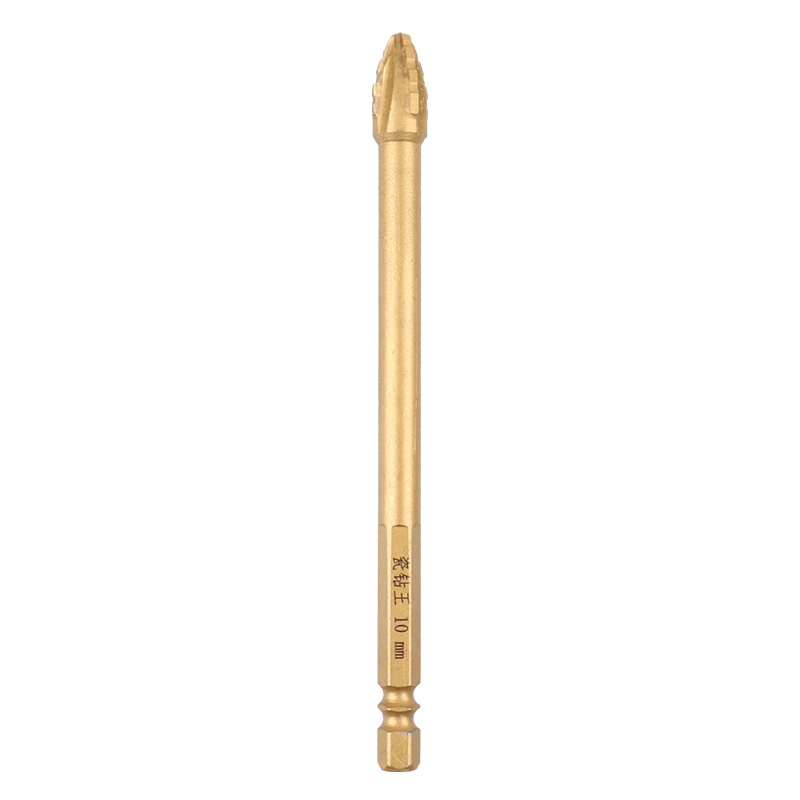 The new upgraded four-edge sawtooth eccentric dry drill bit for full ceramic tiles, glass, marble, concrete and stainless steel Item Picture