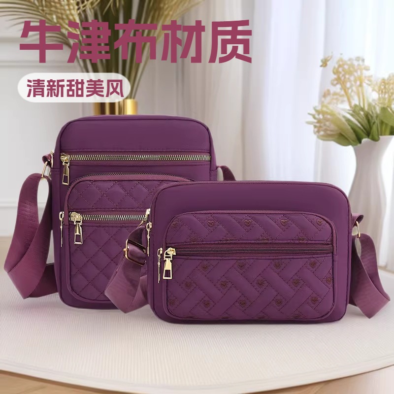 New cross-border women's bag, simple single-shoulder crossbody bag, convenient nylon fabric bag, wholesale from foreign trade women's bag manufacturer full image