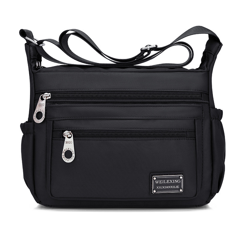 New multi-layered fashionable single-shoulder bag, crossbody bag, lightweight fabric bag, Oxford fabric women's bag, canvas large-capacity mom bag Item Picture