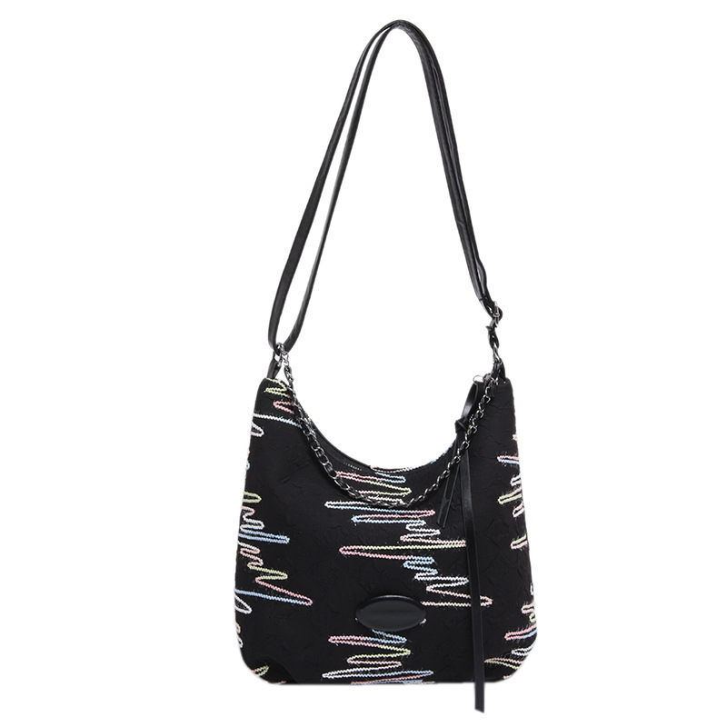 2024 New women's bag: Fashionable and versatile single-shoulder crossbody bag, large-capacity casual canvas bag, student commuting bag for classes undefined