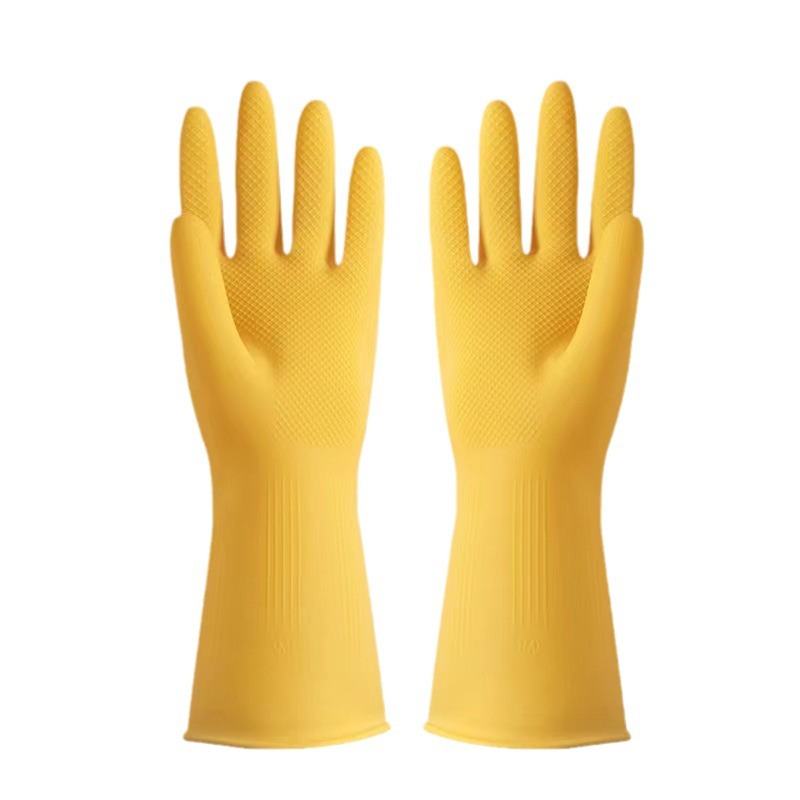 Thickened and durable rubber latex gloves, rubber dishwashing, waterproof, kitchen rubber, wear-resistant, labor protection, household cleaning work Item Picture