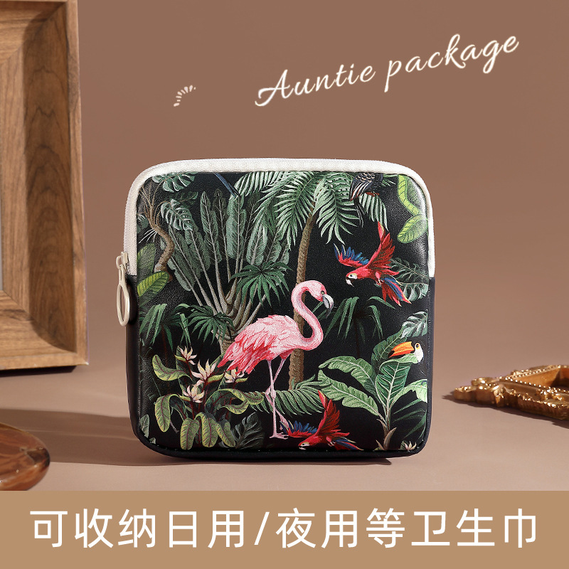 Van Gogh oil painting portable coin purse, headphones, data cable, storage small bag, lipstick bag, large capacity portable menstrual care bag for women undefined