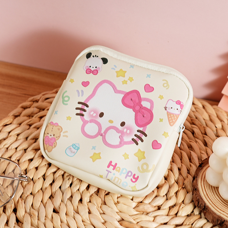 Van Gogh oil painting portable coin purse, headphones, data cable, storage small bag, lipstick bag, large capacity portable menstrual care bag for women undefined