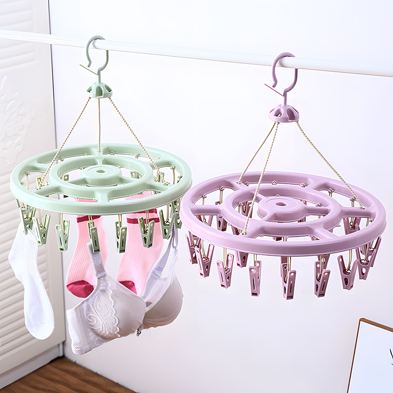 Free shipping, multi-functional disc sock drying rack, multi-clip drying rack, baby drying rack, windproof sock drying rack Application Scenario