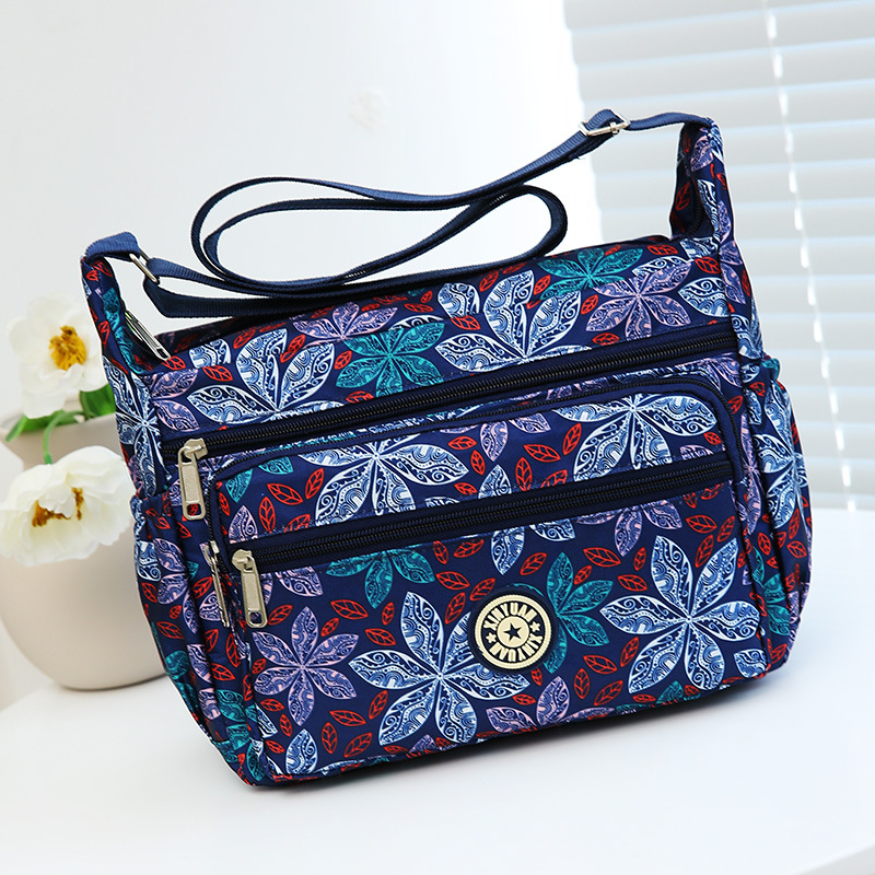 New Oxford fabric women's bag, floral fabric bag, large-capacity single-shoulder crossbody large bag for middle-aged and elderly people, street stall bag, canvas mom bag undefined