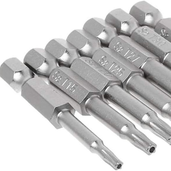 7-piece nickel-plated five-star screwdriver with hole, 50mm long S2 material star-shaped screwdriver head cross-border set screwdriver Specification image